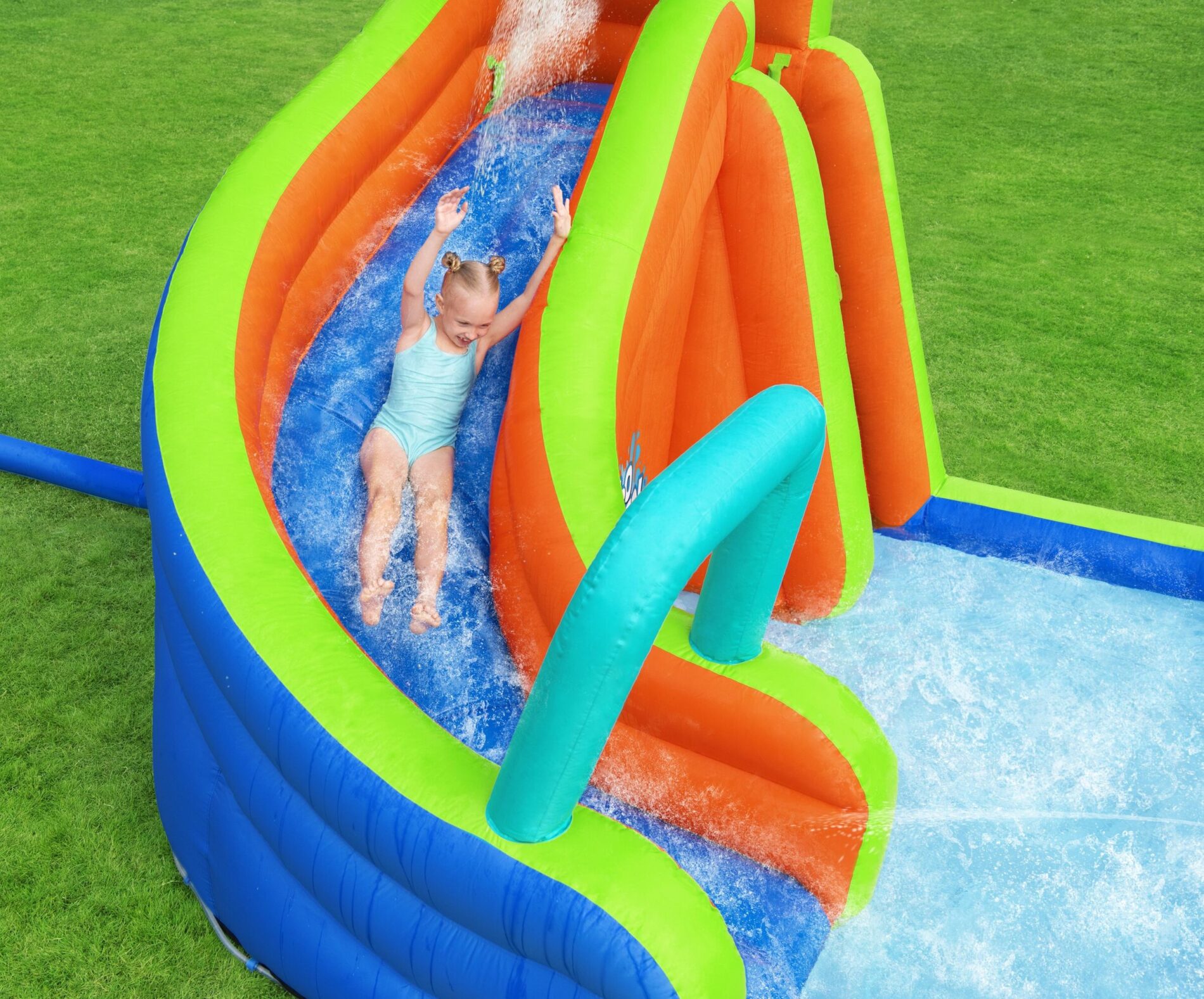 Bestway 3.65m x 3.20m x 2.70m Turbo Splash Mega Water Park Inflatable Bounce House - Image 3
