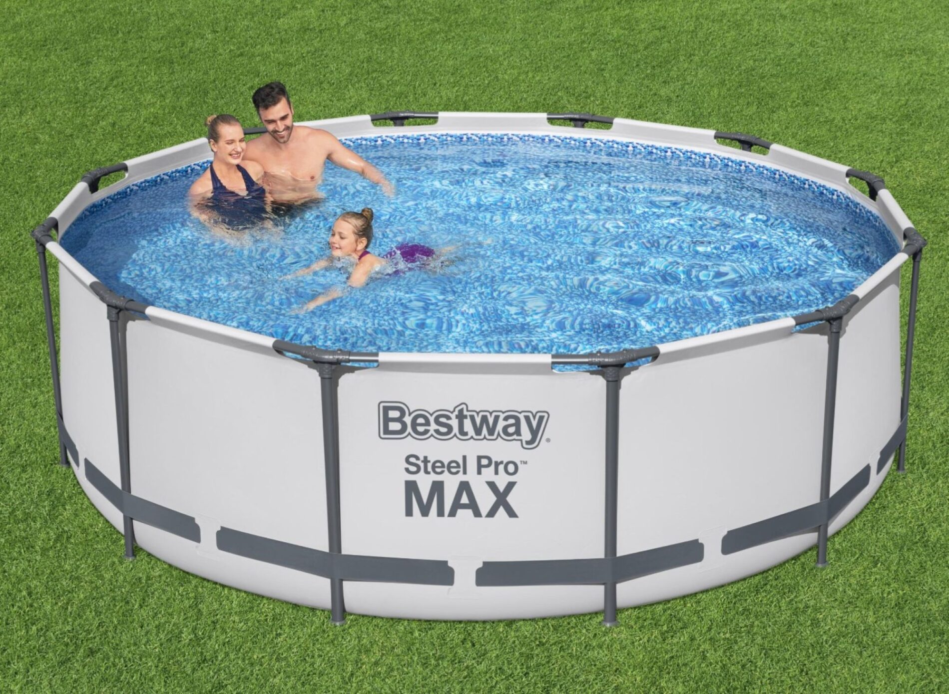 Bestway Above Ground Swimming Pool 3.66m x 1m Steel Pro MAX Round with Cartridge Filter Pump - 56419