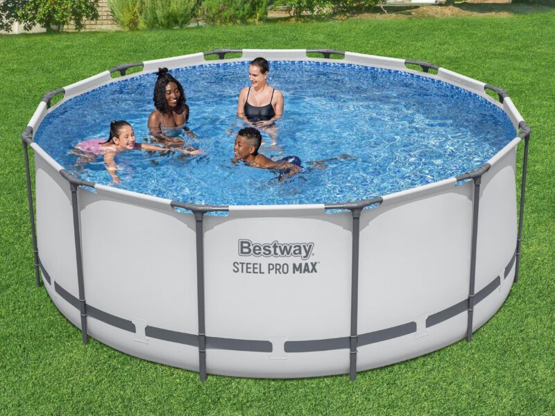 Bestway Above Ground Swimming Pool 3.66m x 1.22m Steel Pro MAX Round with Cartridge Filter Pump - 56421