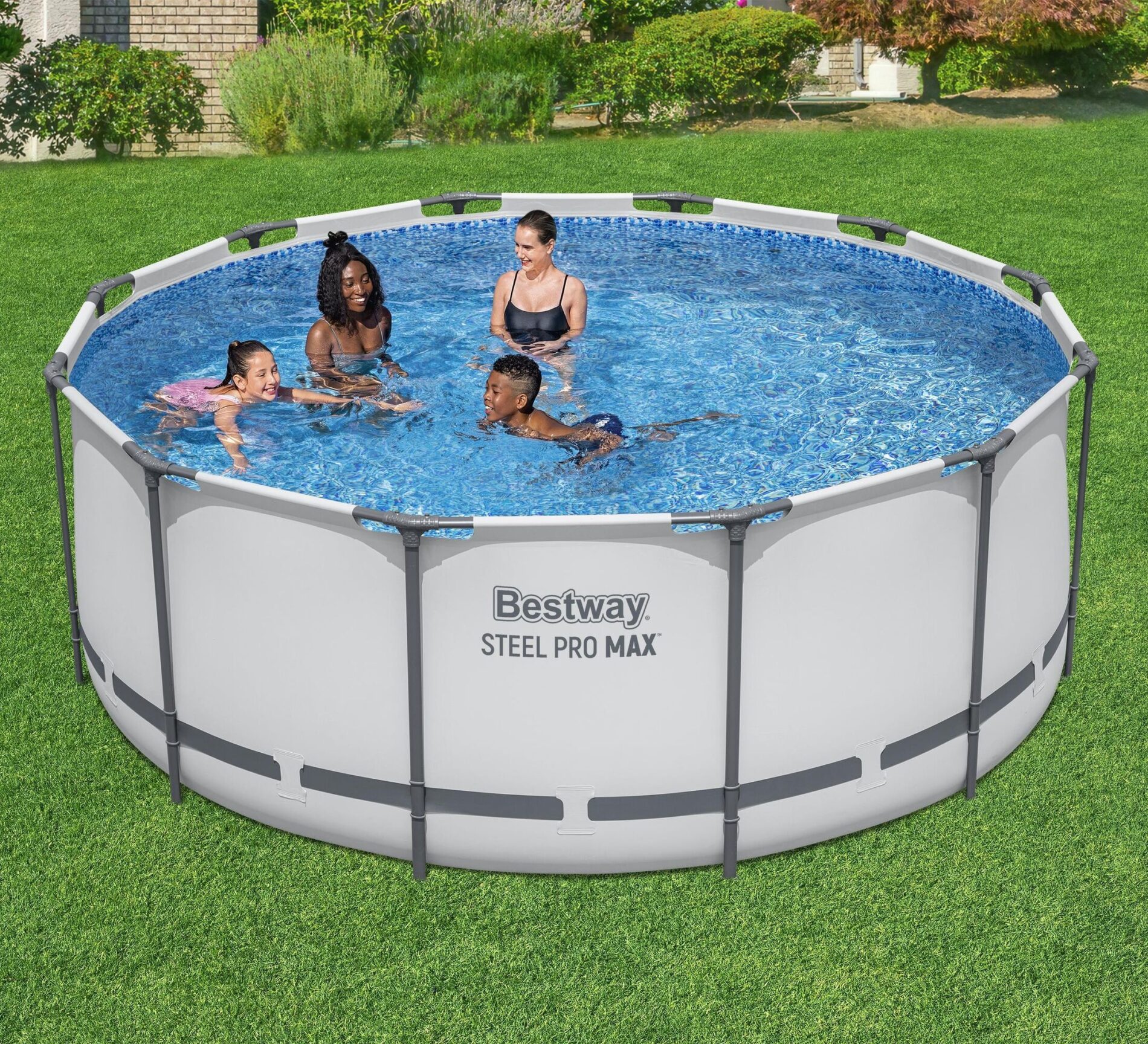Bestway Above Ground Swimming Pool 3.66m x 1.22m Steel Pro MAX Round with Cartridge Filter Pump - 56421