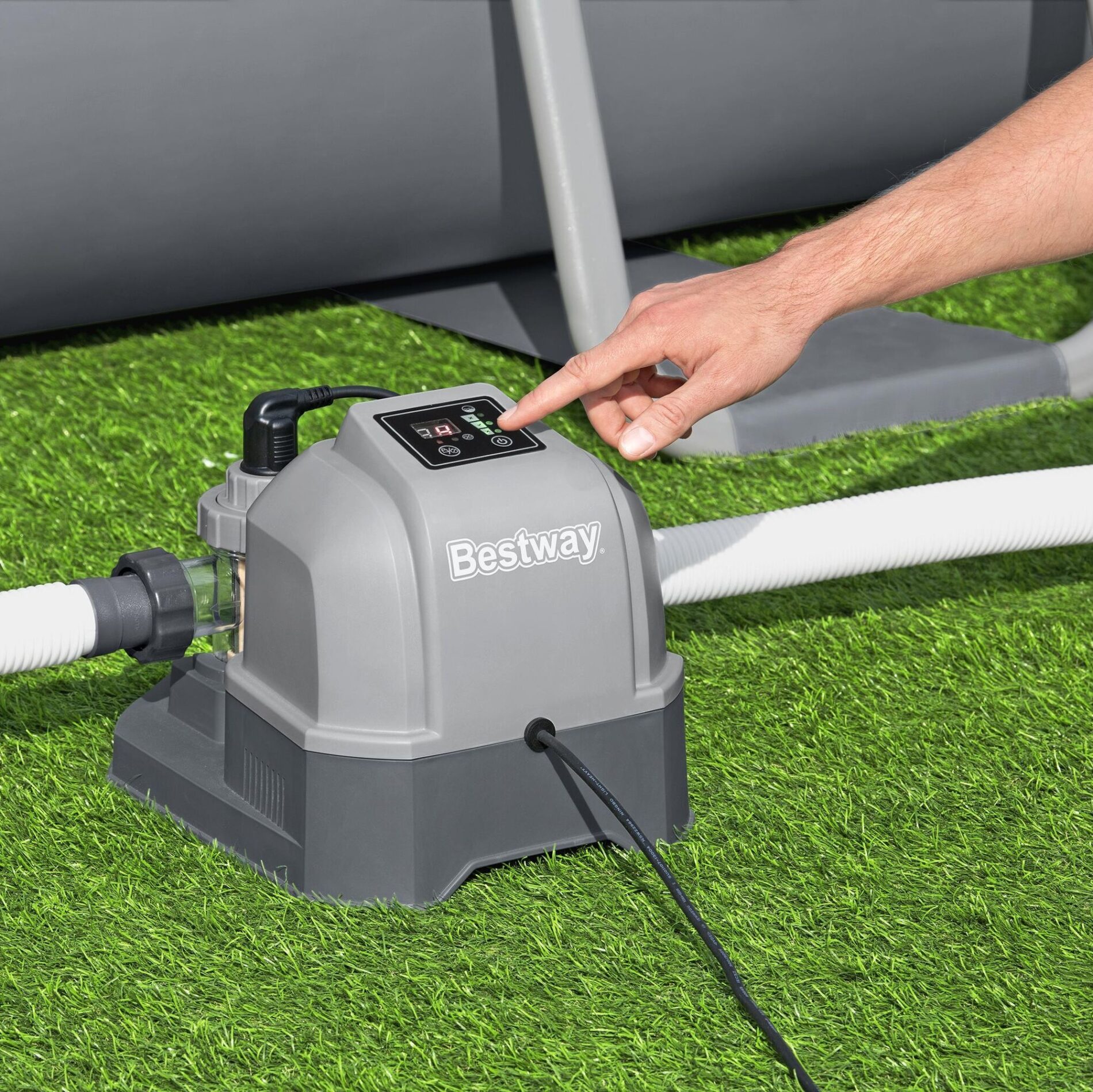 Bestway Hydrogenic Saltwater Chlorinator 6g/h Salt Water Self Cleaning Chlorine Generator for Above Ground Swimming Pools - Image 2