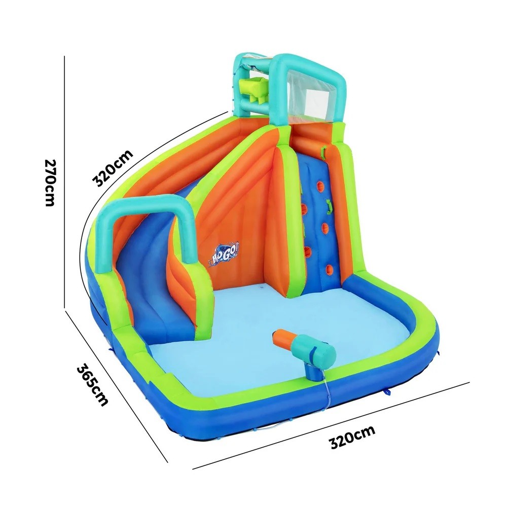 Bestway 3.65m x 3.20m x 2.70m Turbo Splash Mega Water Park Inflatable Bounce House - Image 6